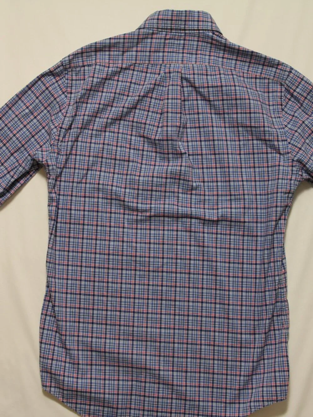 Polo Ralph Lauren Men's Slim Fit Performance Shirt Blue Pink Plaid Long Sleeve S